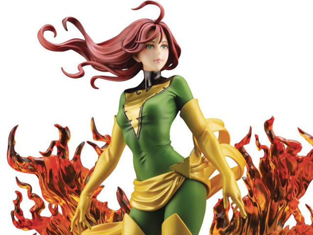 Close-Up of Green Phoenix Rebirth NYCC 2020 Exclusive Kotobukiya PVC Figure