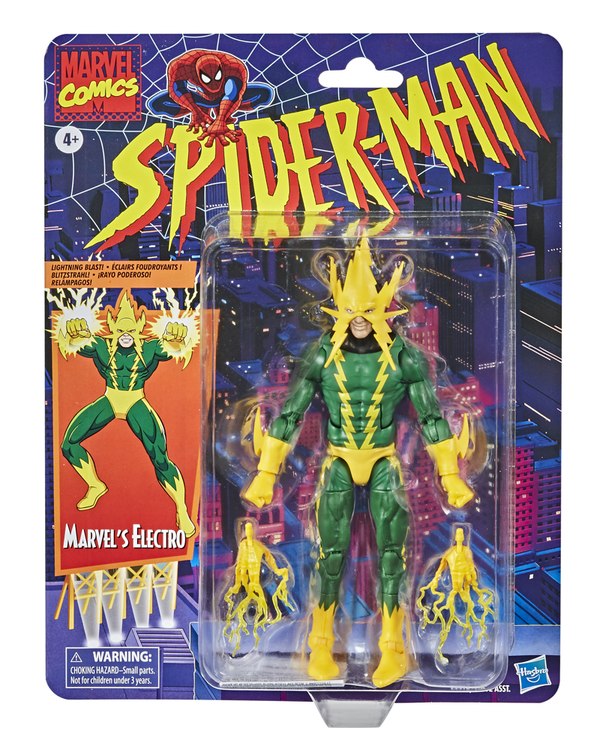 Marvel Legends 2020 Electro Spider-Man Retro Wave Figure Packaged