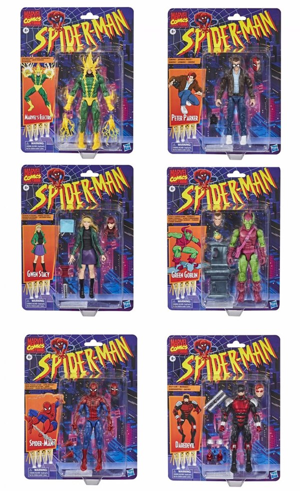 Marvel Legends Spider-Man Retro Series Figures Packaged