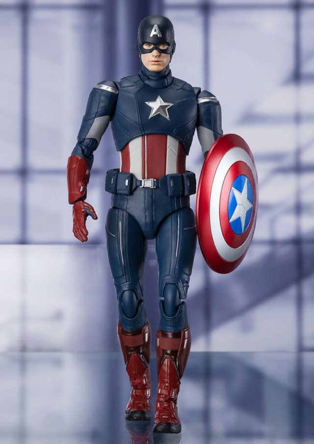 SH Figuarts Avengers Endgame Captain America Cap vs. Cap Figure Walking