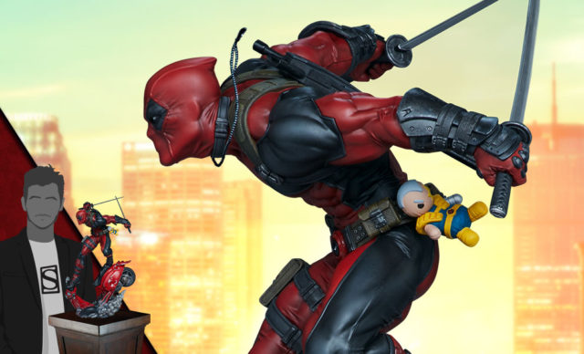 Side View of 2020 Sideshow Collectibles Deadpool Premium Format Figure