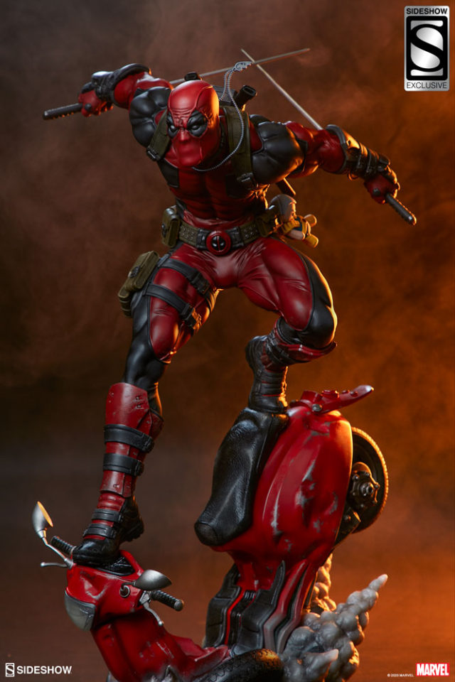 Sideshow Exclusive Deadpool Premium Format Figure on Scooter 2020