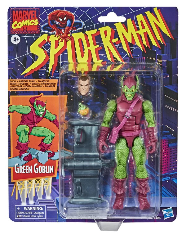 Spider-Man Legends Retro Series Green Goblin Figure Packaged with Norman Osborn Head