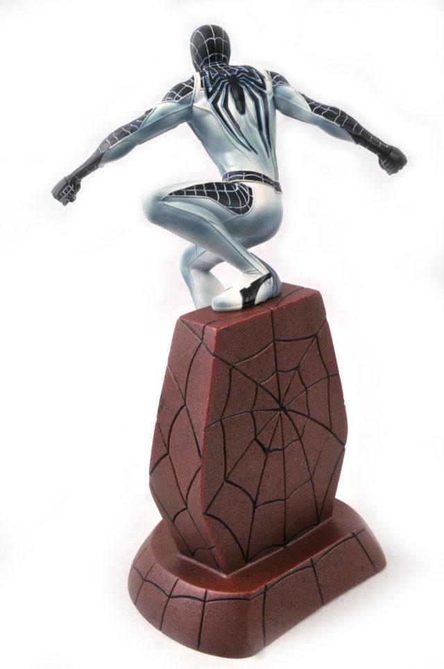 Back of Marvel Gallery Spider-Man Negative Suit Figure PVC Diamond Select Toys
