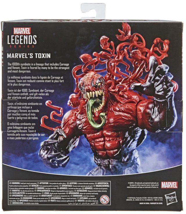 Box Back Toxin Marvel Legends Hasbro Deluxe Boxed Figure