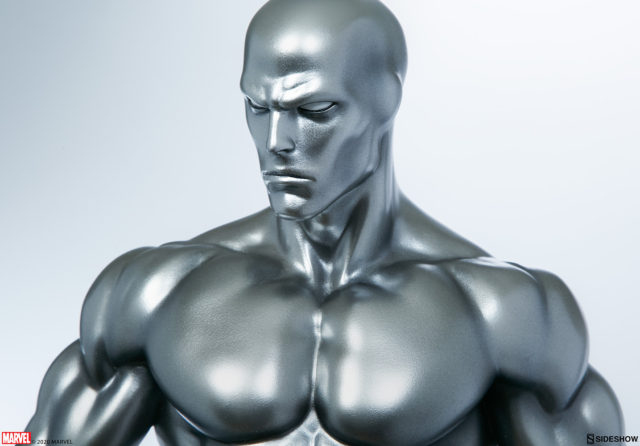 Close-Up of Silver Surfer Sideshow Collectibles Maquette Comic Con 2020