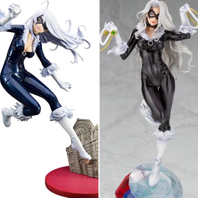 Comparison of 2011 Kotobukiya Black Cat Bishoujo with 2020 Version