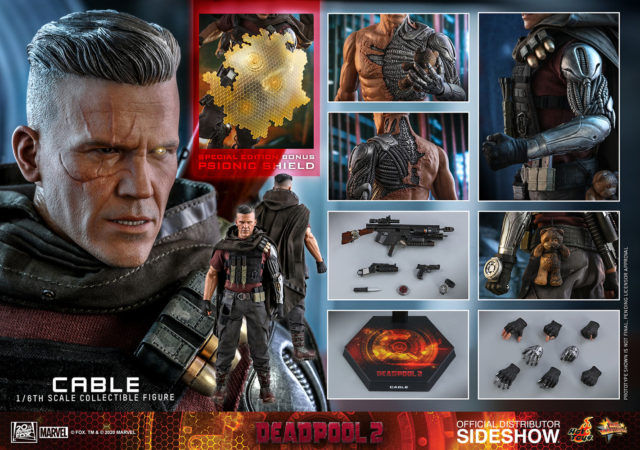 Hot Toys Cable Figure Special Edition with Psionic Shield