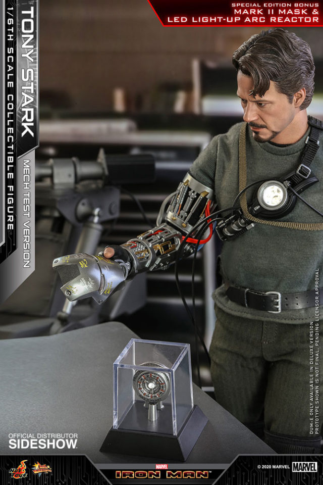 LED Light Up ARC Reactor and Mark II Mask Special Edition Hot Toys Mech Test Tony Stark 2