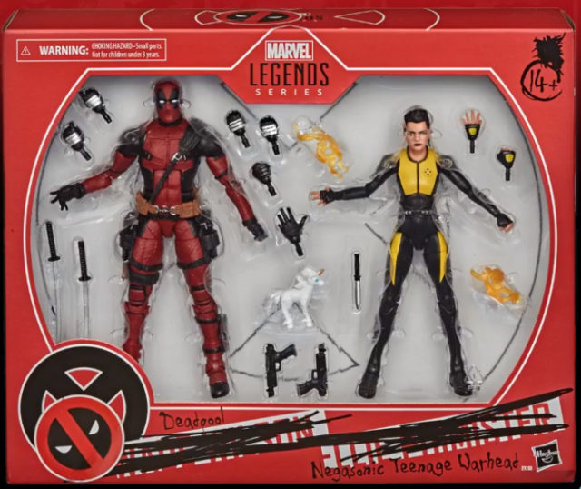 Marvel Legends Deadpool Movie Figure and Negasonic Teenage Warhead Packaged