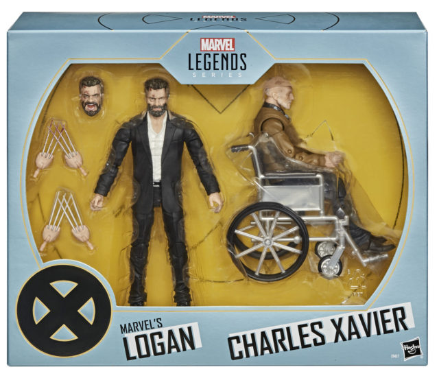 SDCC 2020 Exclusive Marvel Legends Logan Professor Xavier Movie Pack Packaged