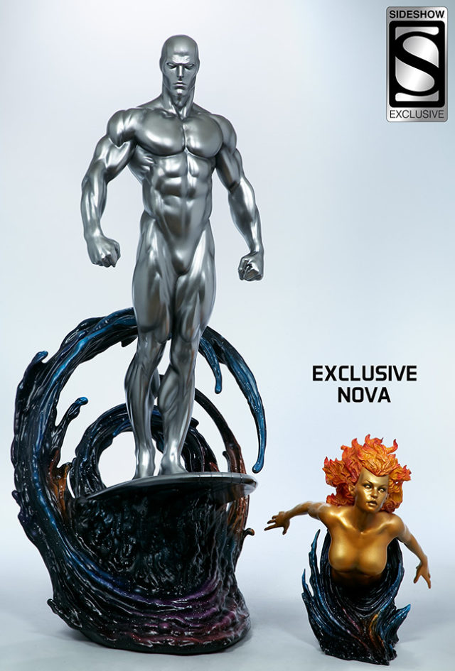 Silver Surfer Sideshow Nova Frankie Raye Exclusive Statue