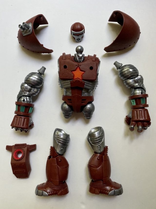 Unassembled Pieces of Hasbro Crimson Dynamo Build-A-Figure Marvel Legends 2020