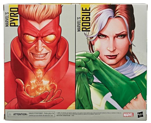 Box Back X-Men Legends Pyro Rogue Two-Pack Hasbro 2020