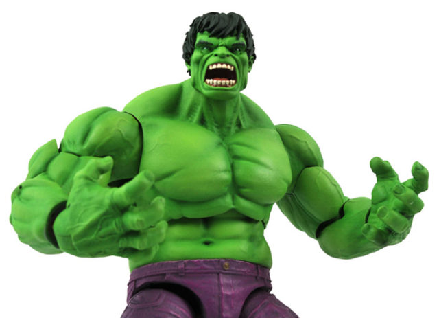 Close-Up of Rampaging Hulk Diamond Select Toys Marvel Select Figure