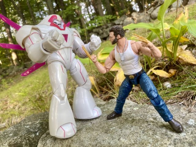 X-Men Legends Nimrod Action Figure vs Hugh Jackman Wolverine