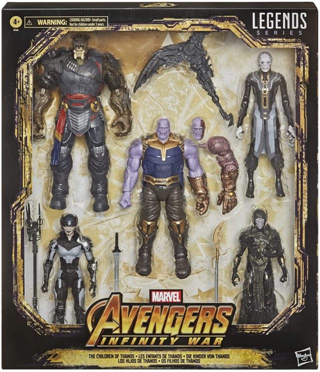 Marvel Legends Children of Thanos Black Order Figures Set Packaged Box