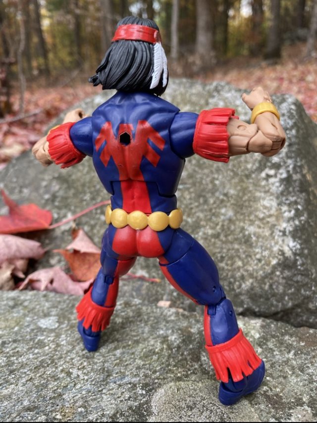 Back of X-Men Marvel Legends Thunderbird Action Figure John Proudstar