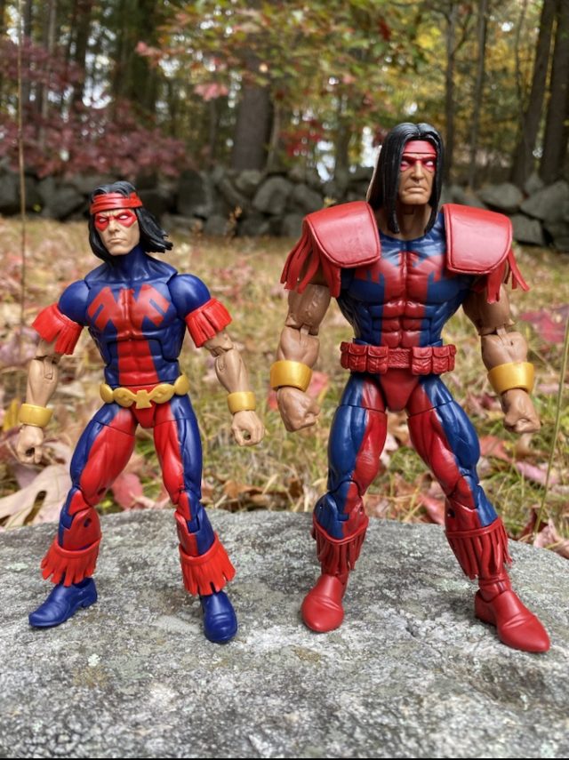 Comparison of 2020 Marvel Legends Thunderbird and Warpath Figures