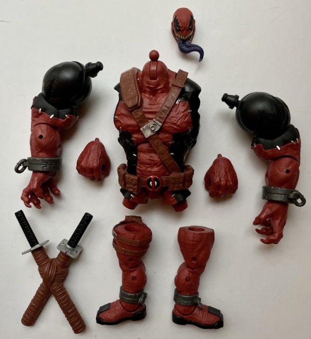 Unassembled Pieces of Marvel Legends Venompool BAF