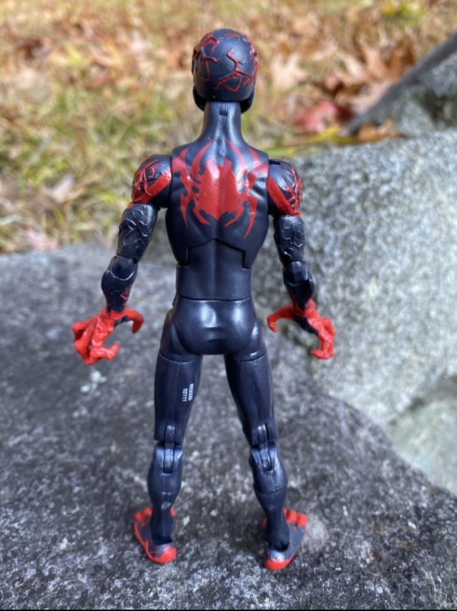 Back of Venom Legends Venomized Miles Morales Spider-Man Hasbro Figure