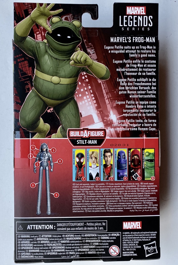 Box Back Marvel Legends Frogman Stilt-Man Series Figure