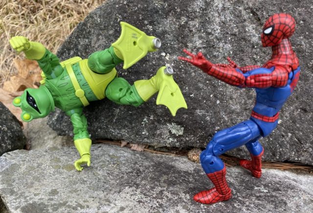 Hasbro Marvel Legends Frogman Figure vs. Spider-Man