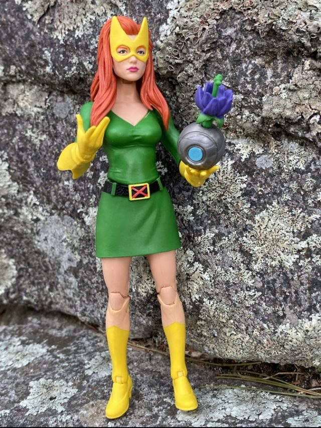 Jean Grey Marvel Girl Action Figure Hasbro Tri-Sentinel Series Marvel Legends with Krakoa Flowers