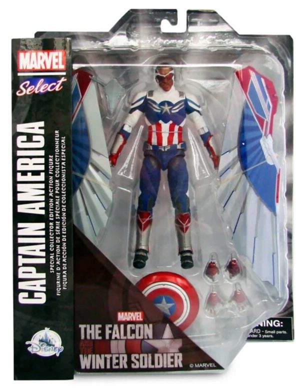 Packaged Marvel Select Sam Wilson Captain America Falcon Figure