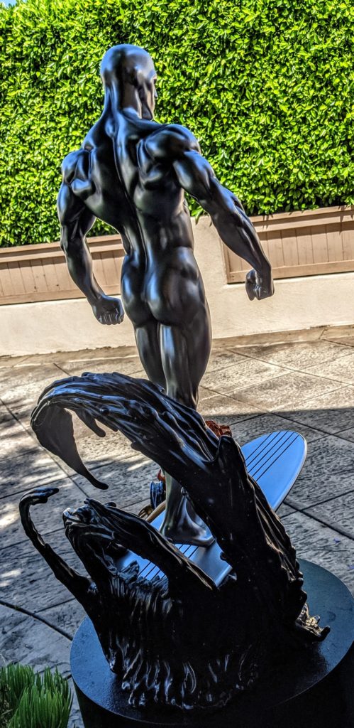 Back of Silver Surfer Sideshow Collectibles Statue Butt