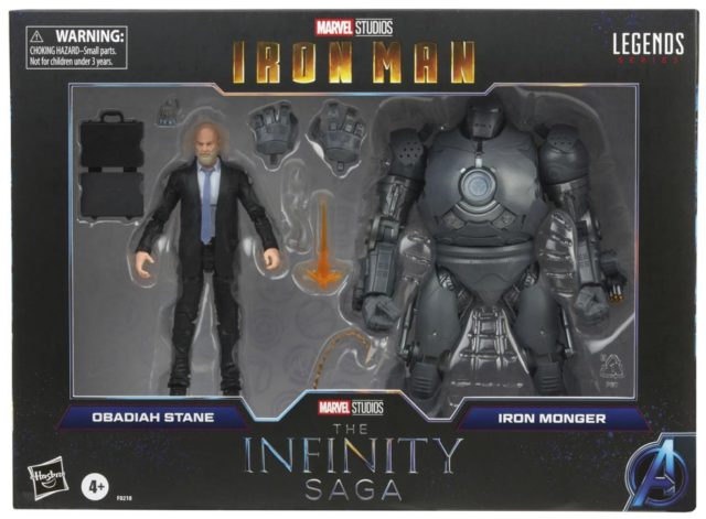 Infinity Saga Obadiah Stane and Iron Monger Marvel Legends Figures Packaged Box