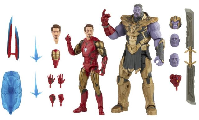 Iron Man Mark 85 vs Thanos Marvel Legends Infinity Saga Figures and Accessories