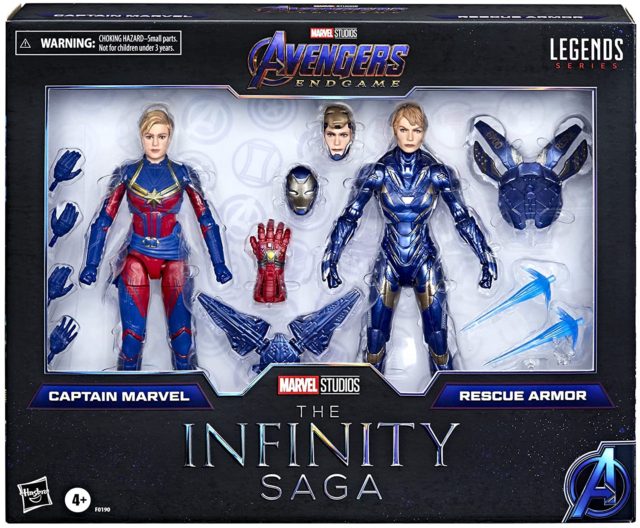 Marvel Legends Infinity Saga Captain Marvel Rescue Figures Two Pack Packaged