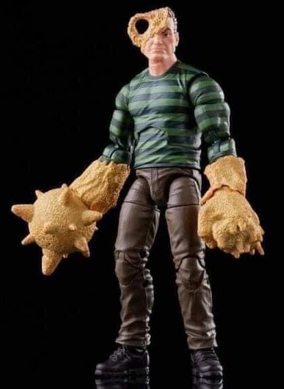 Marvel Legends Sandman Figure with Head Blown Off Portrait