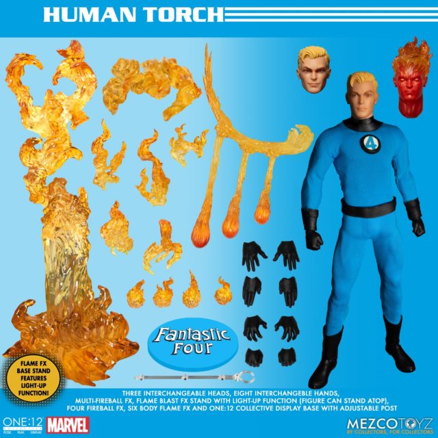 Mezco Human Torch ONE:12 Collective Figure and Accessories Johnny Storm