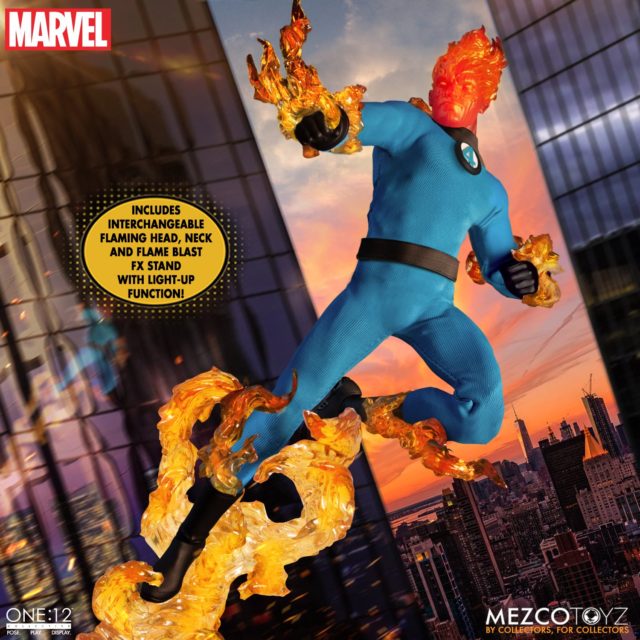 Mezco ONE 12 Collective Human Torch Figure Flame On