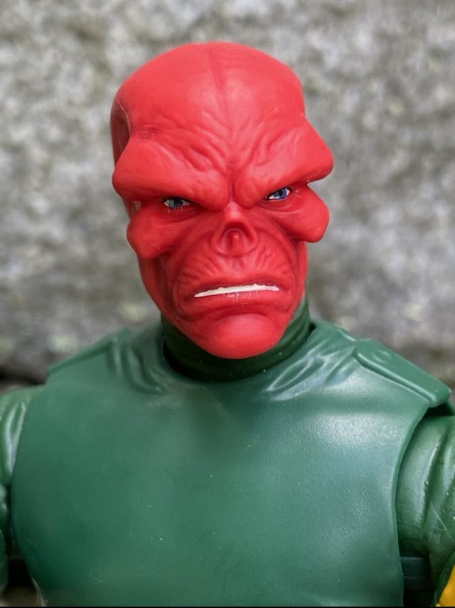 Close-Up of Hasbro Red Skull Classic Figure Head Sculpt Portrait