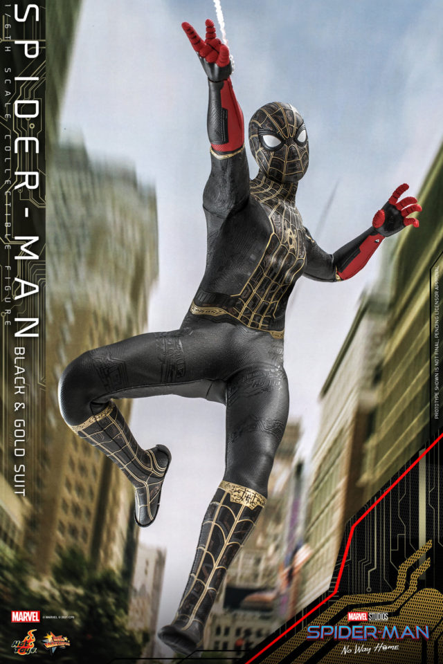 Black and Gold Spider-Man Hot Toys Figure No Way Home