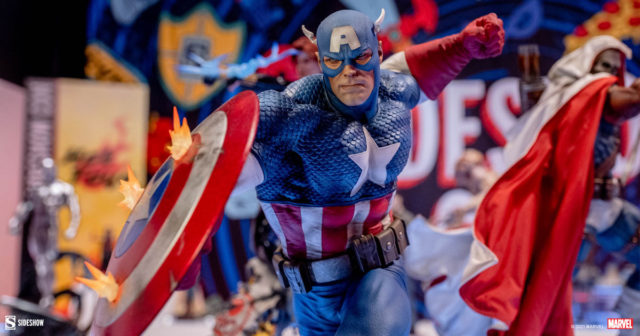 sideshow captain america statue