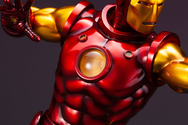 Close-Up of Armor on Kotobukiya Fine Art Iron Man Avengers Statue 2021