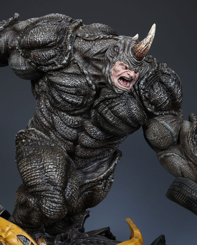 Details on Rhinoceros Hide Skin of XM Studios Rhino Marvel Statue