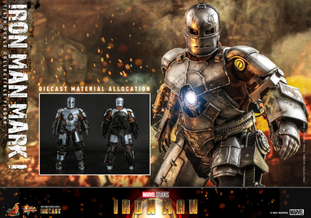 Die-Cast Metal Allocation on Hot Toys Iron Man Mark 1 Die Cast Figure