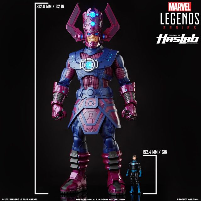 Hasbro Marvel Legends Galactus Haslab Figure Size Comparison 32 Inches vs 6 Inch Figure