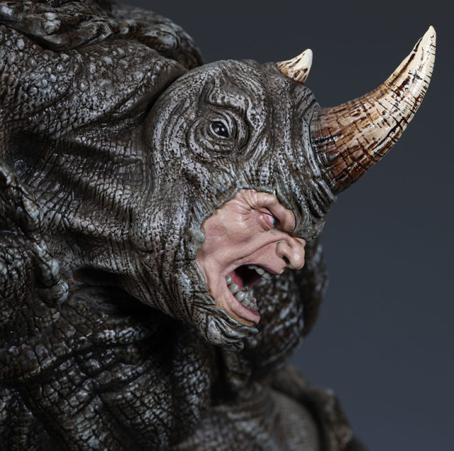 Head Detail on Spider-Man XM Studios The Rhino Statue