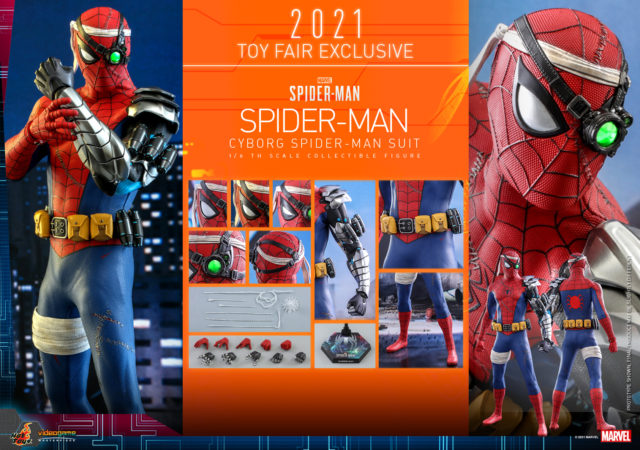 Hot Toys Cyborg Spider-Man Figure and Accessories Summer Toy Fair Exclusive 2021