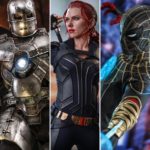 Hot Toys DIE-CAST Iron Man Mark I, Black Widow & Black/Gold Spider-Man 1/6 Figures!