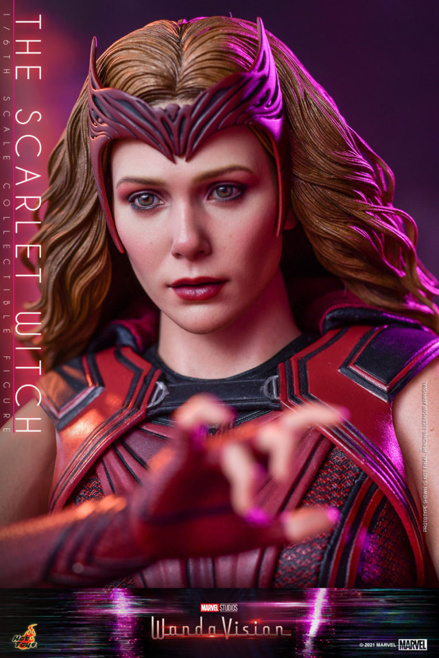 Hot Toys WandaVision Scarlet Witch Head New Portrait Close-Up