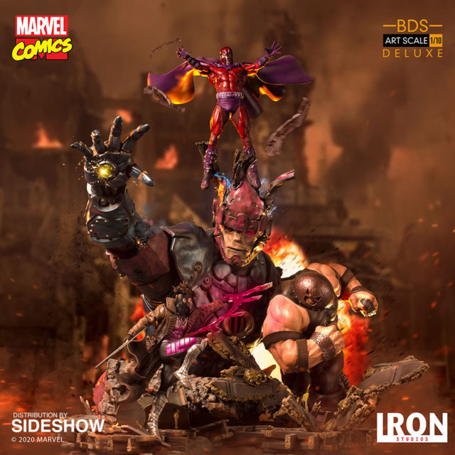 Iron Studios Sentinel 2 Statue Diorama Magneto Gambit Juggernaut