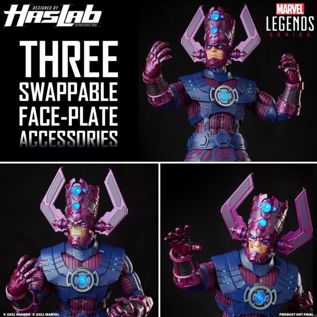 Swappable Face Plates for Galactus Marvel Legends HasLab 2021 Kickstarter Project