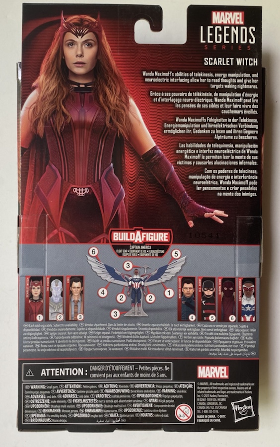 Box Back Disney+ Marvel Legends Scarlet Witch Packaging